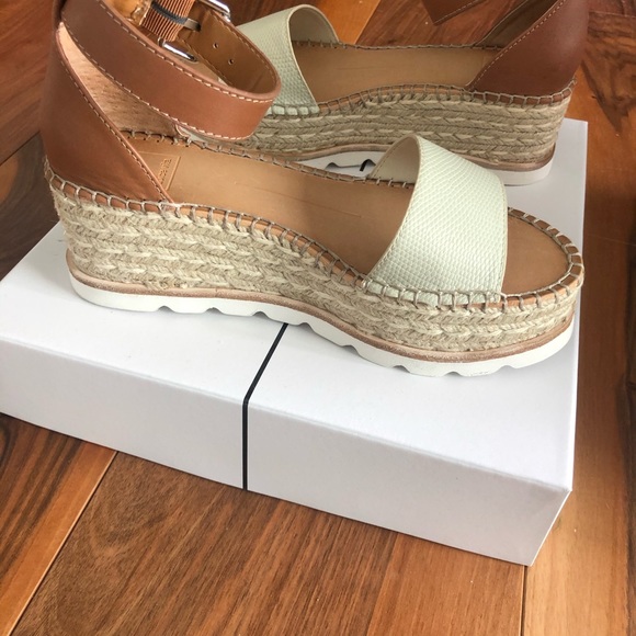 Dolce Vita Brown and Cream Wedges - Picture 2 of 3
